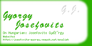 gyorgy josefovits business card